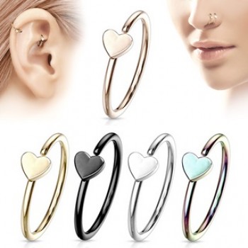 Love Heart Nose Hoop Cartilage Ear Ring